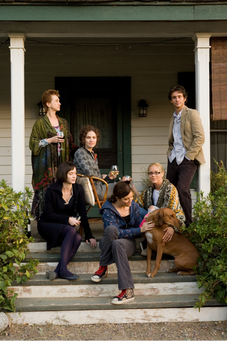 Still of Amy Brenneman, Kathy Baker, Maria Bello, Hugh Dancy, Maggie Grace and Emily Blunt in The Jane Austen Book Club (2007)