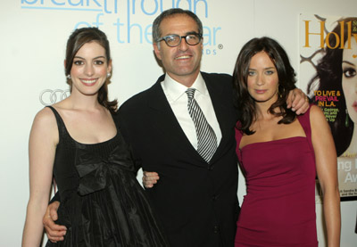 Anne Hathaway, David Frankel and Emily Blunt