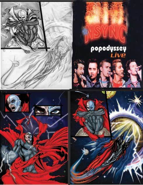 Mobius 8 Comic Illustrations by Hazel Yuan for N'SYNC POP ODYSSEY TOUR 2001