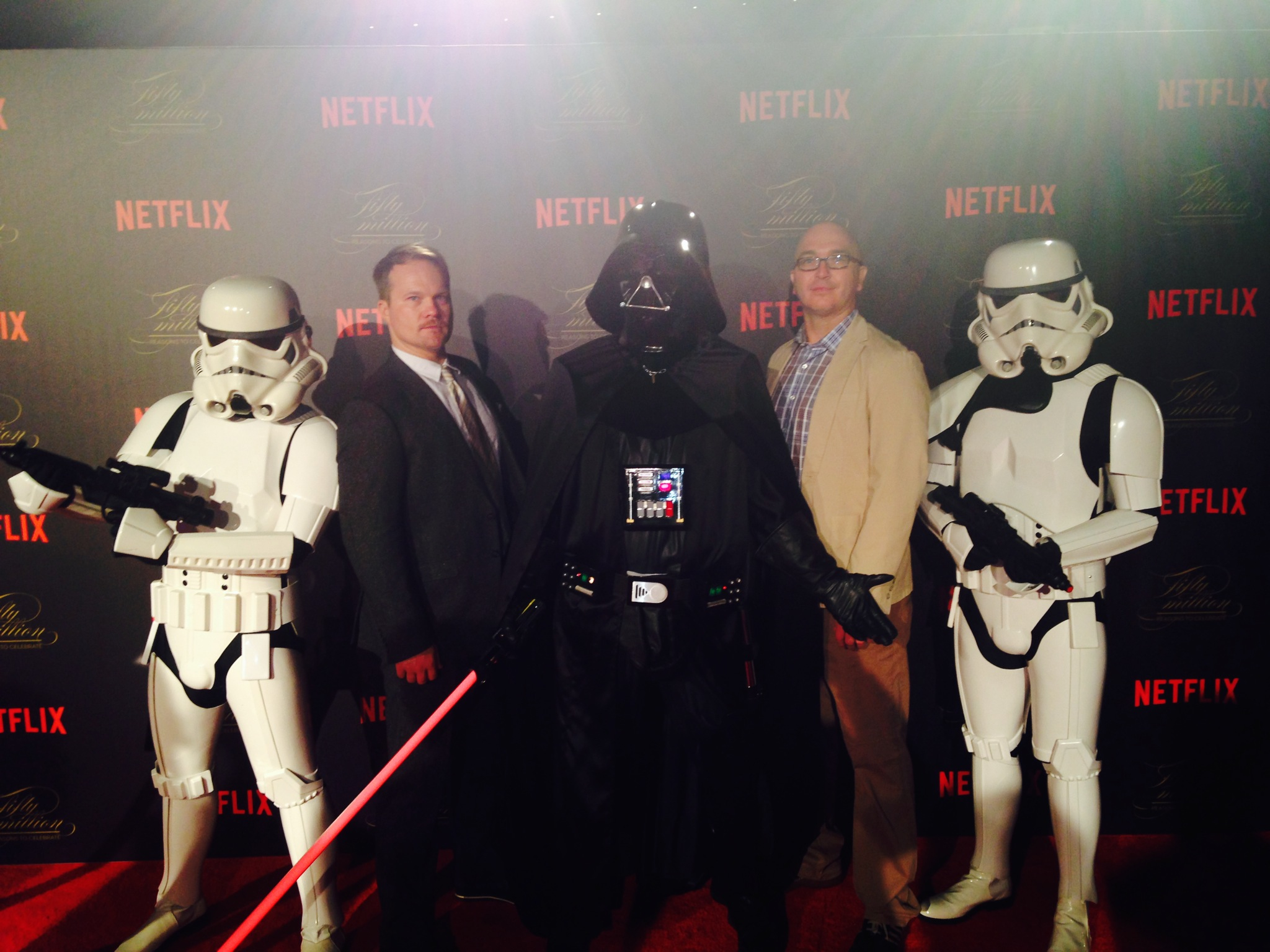 with Michael Baugh, Lord Vader, and Storm Troopers.