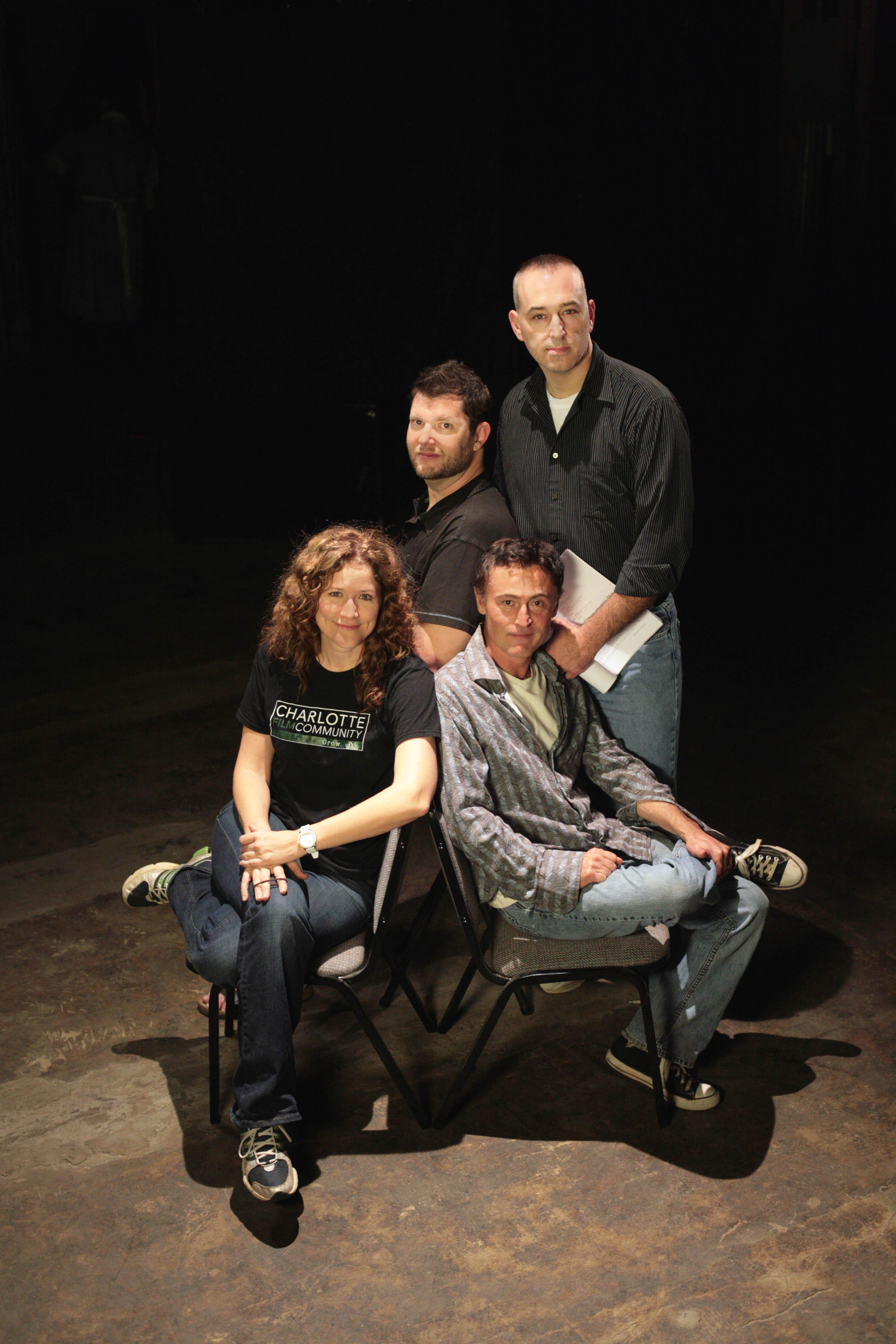 Kathryn A Taylor, D. J. Barton, Keith Sweeney and A. Blaine Miller (Promotional photo shoot for Charlotte Observer article)