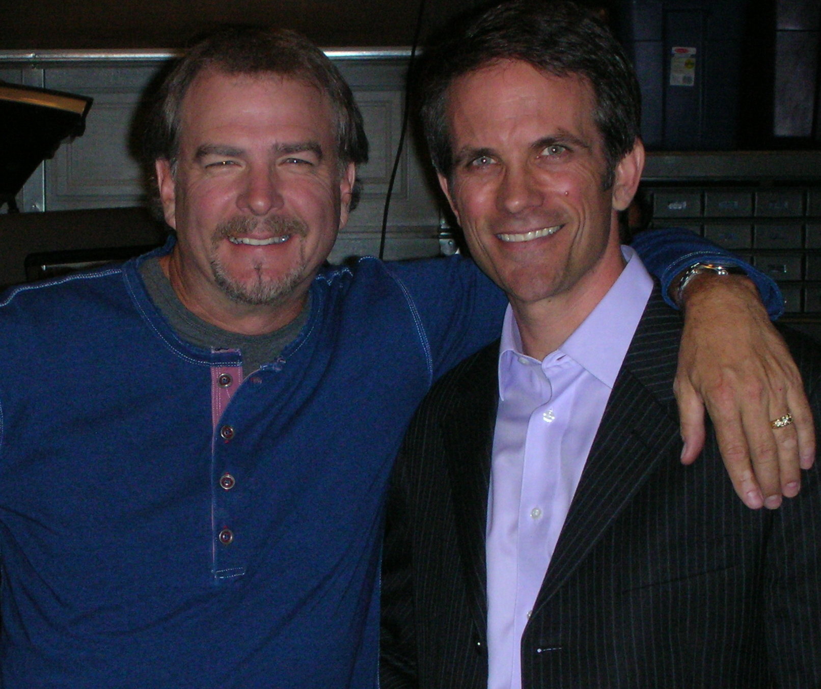 Bill Engvall & Mel Fair on the set of The Bill Engvall Show, episode 