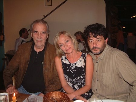 Mr. Christopher Lee, Monica Jozwik and Slawomir Jozwik during a shoots to 