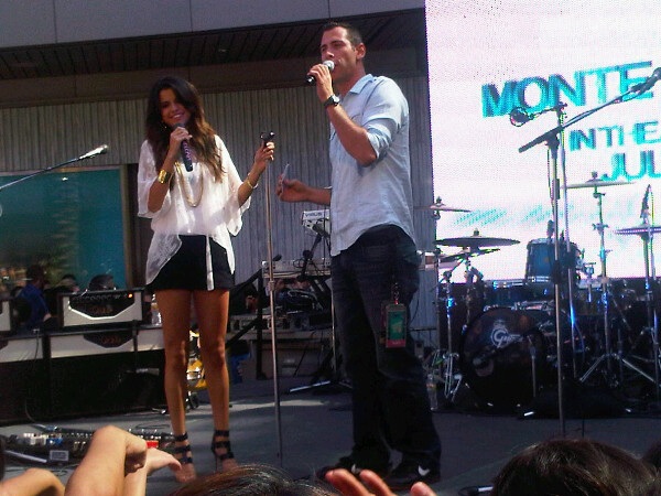 BJ Lange hosting the Monte Carlo Movie Tour with Selena Gomez, June 2011 in Santa Monica