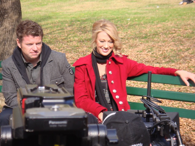 Jennifer Lothrop and Dave Holmes Filming in Boston - 