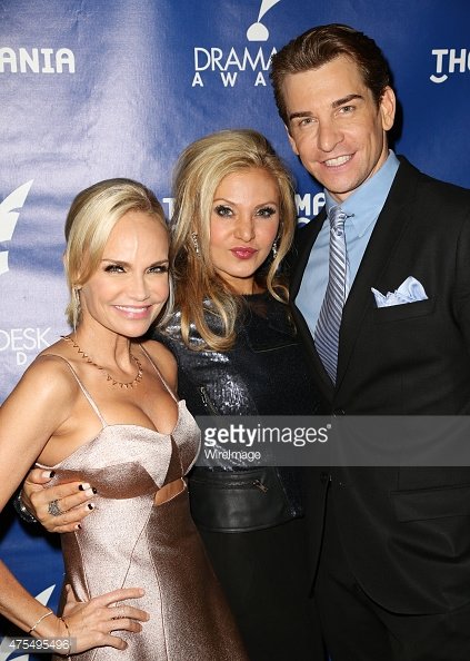 Orfeh with husband Andy Karl and Kristin Chenoweth at the Drama Desk Awards in New York City, May 31, 2015