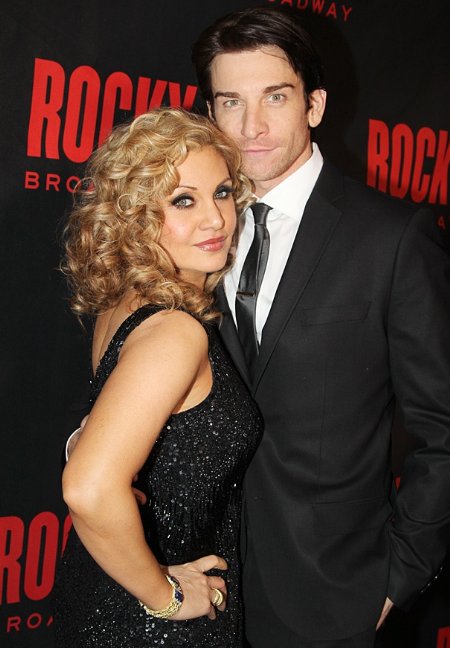 Orfeh with husband Andy Karl at the opening night of ROCKY on Broadway