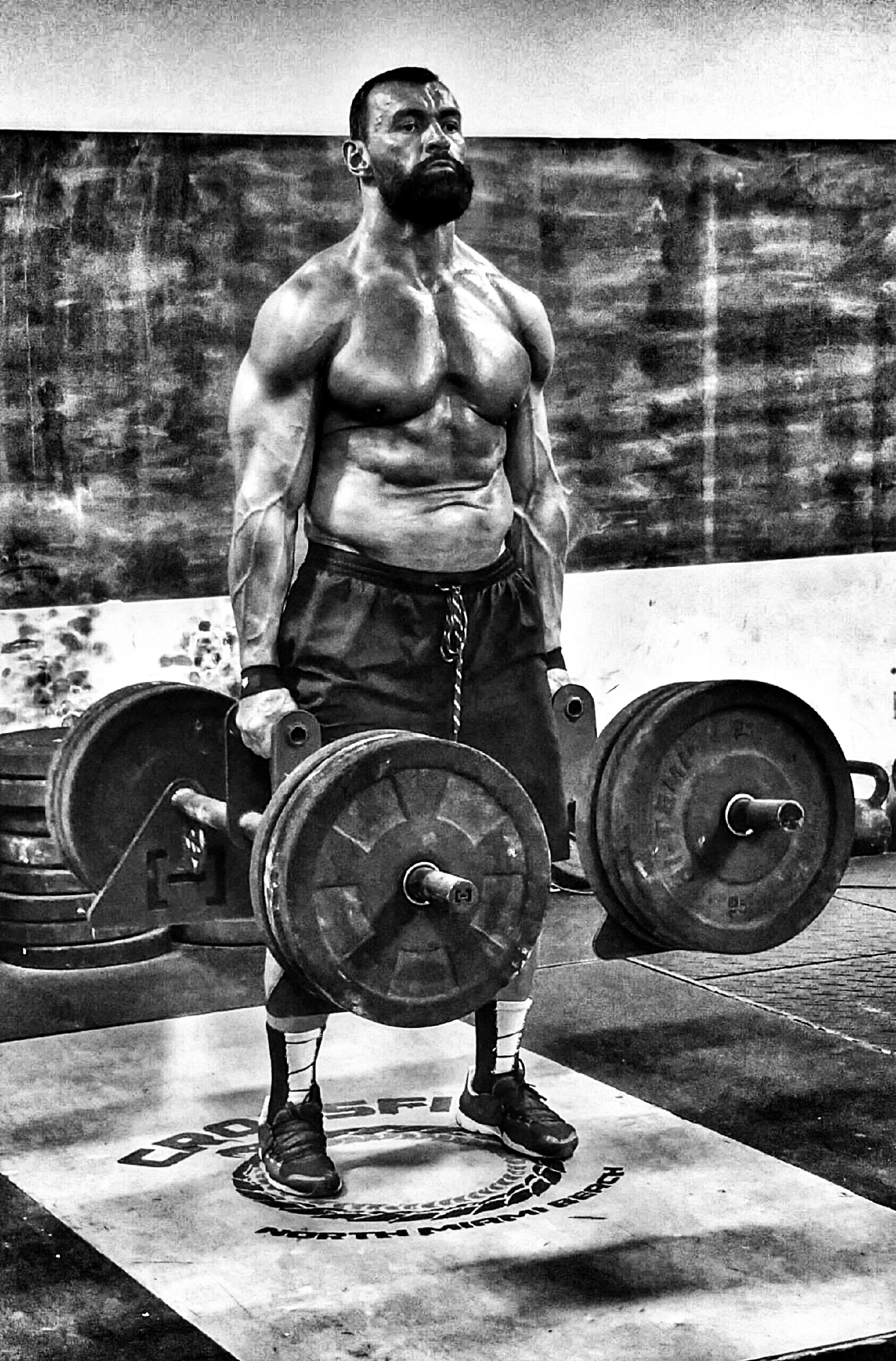 Oleg Prudius' daily training regimen of dead-lifting 540 lbs.