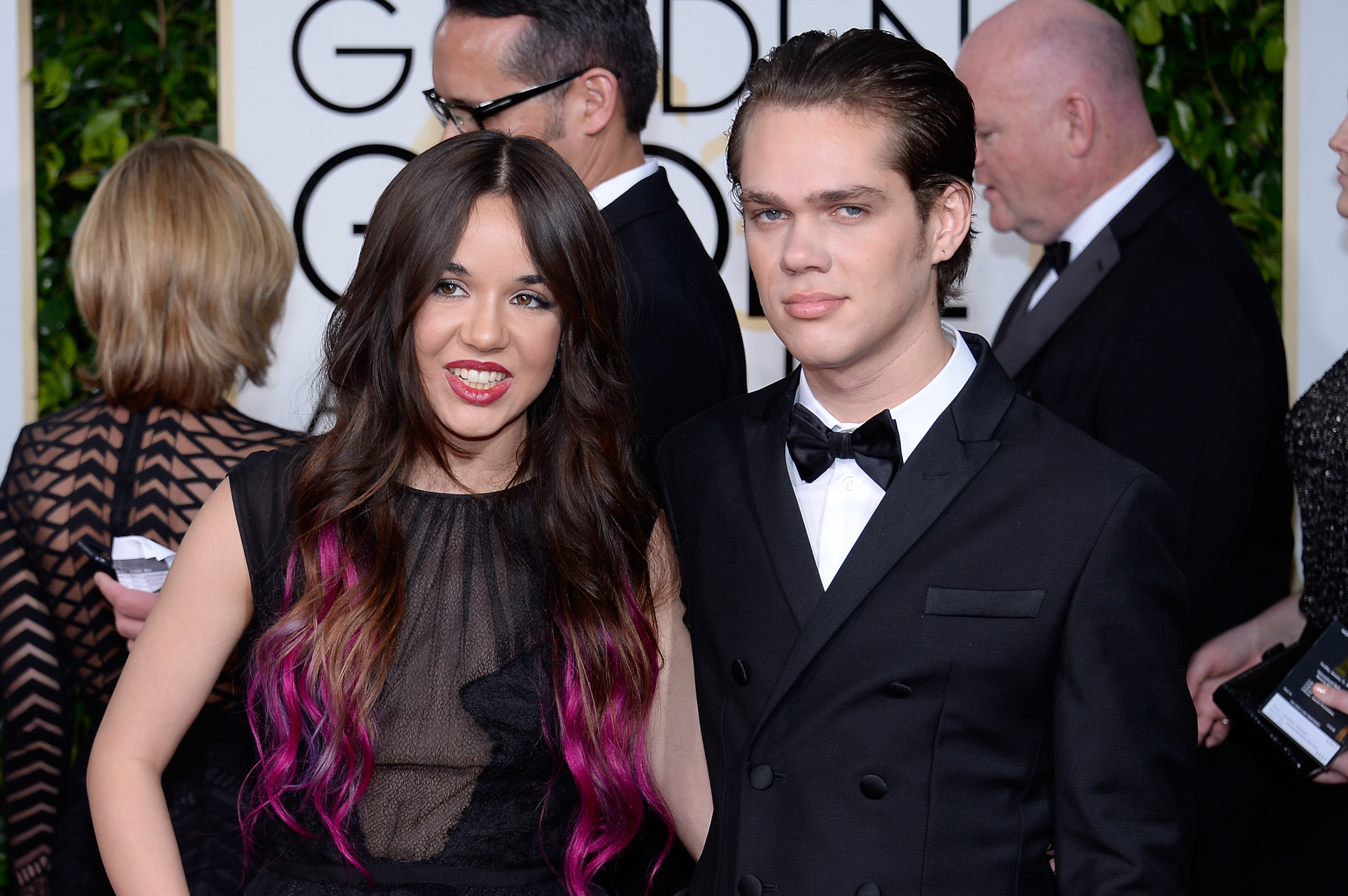 Lorelei Linklater and Ellar Coltrane at event of The 72nd Annual Golden Globe Awards (2015)