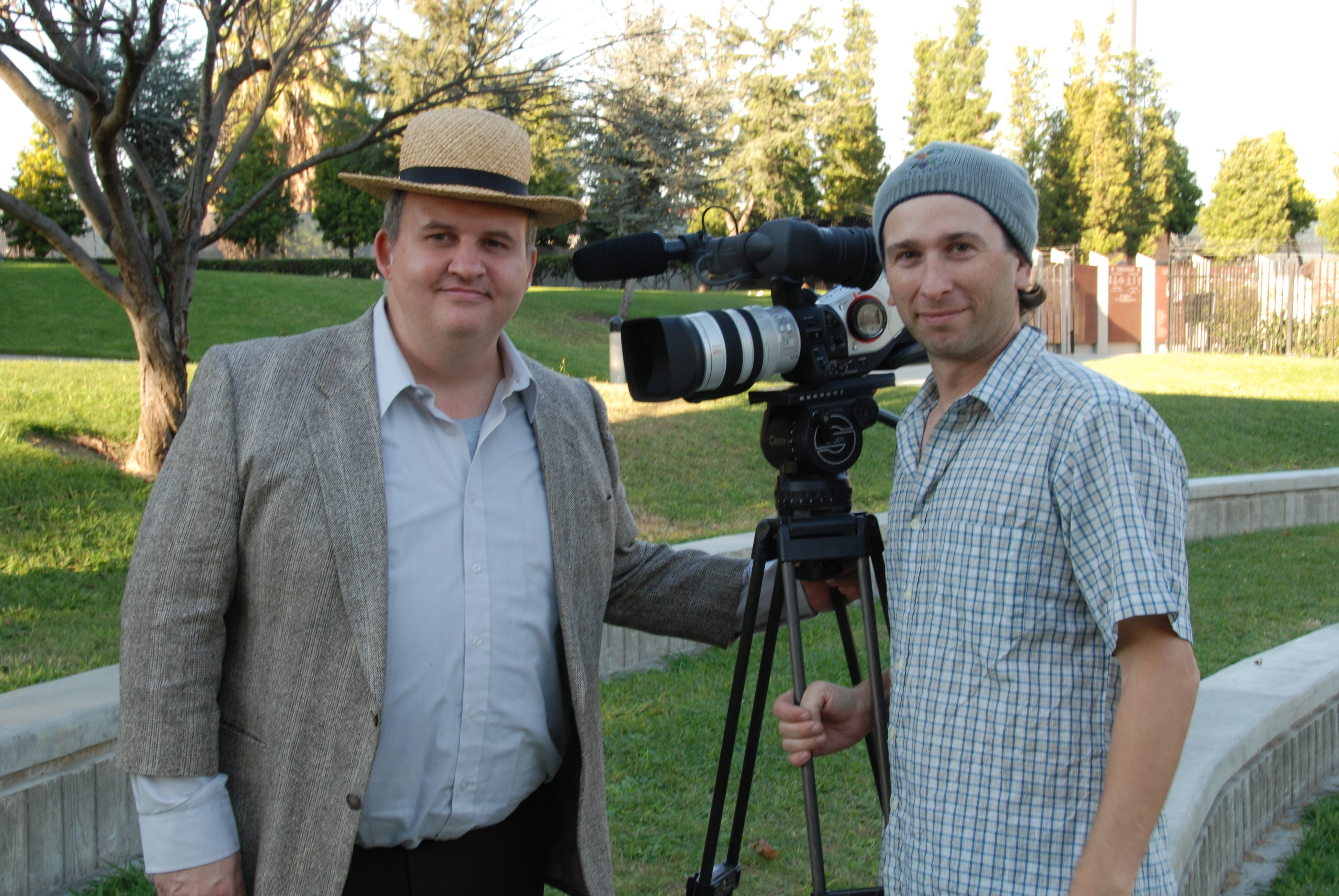 Director and Director of Photography on the set of 