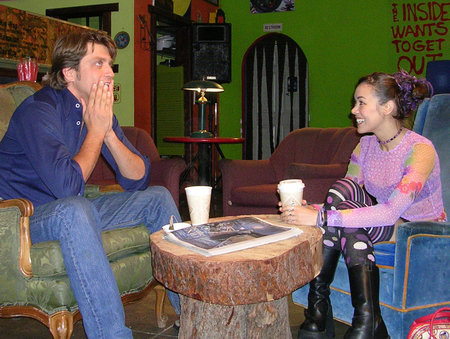 Jessica (Tara Platt) and Rob (Chris Heltai) get to know one another in a scene from the drama 