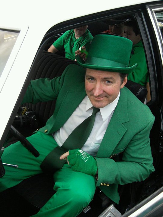 Bill Devlin - Driving the original ADAM-12 police car in the Hermosa Beach St.Patrick's Day Parade.