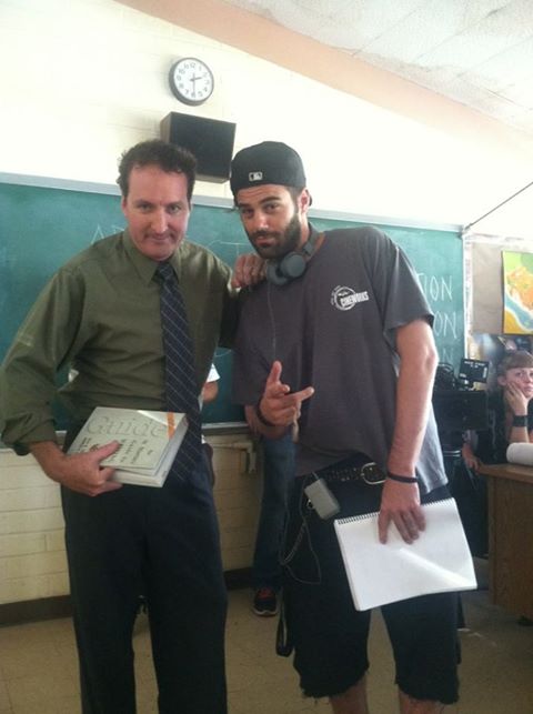 Bill Devlin with Director Jared Cohn on the set of Feature Film 