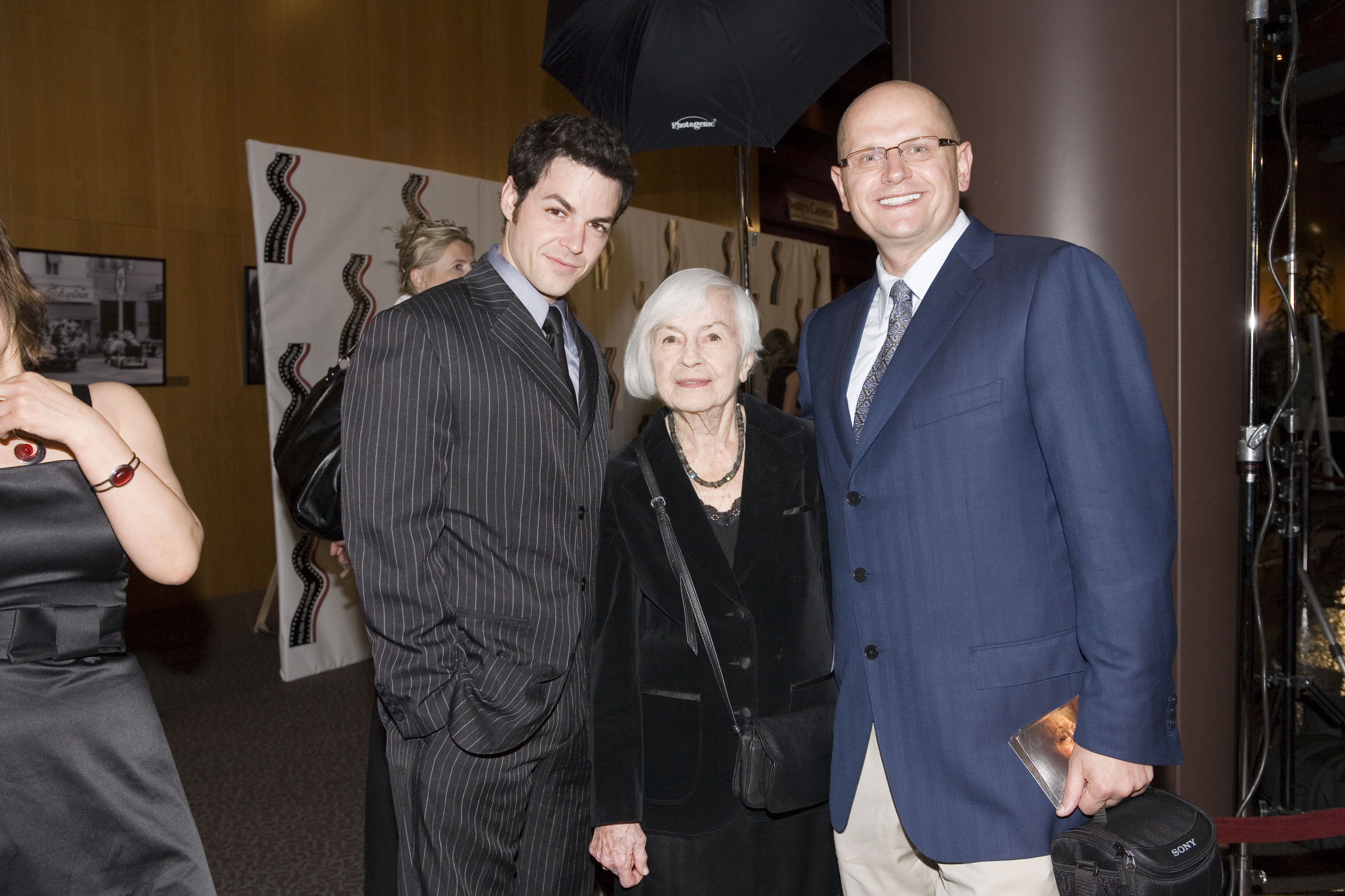 Director Mariusz Kotowski with David Lago (The Young and the Restless) and legendary Polish actress Danuta Szaflarska at 