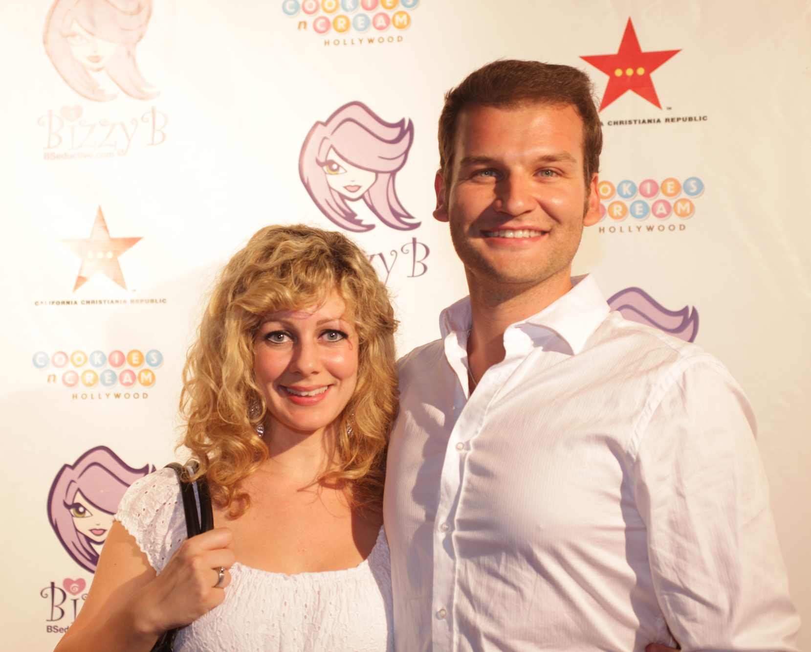 Christian Magdu with screenwriter Christin Maroun, Red Carpet Event for Beatrice Prochazka at Geisha House in Hollywood Sept 2011
