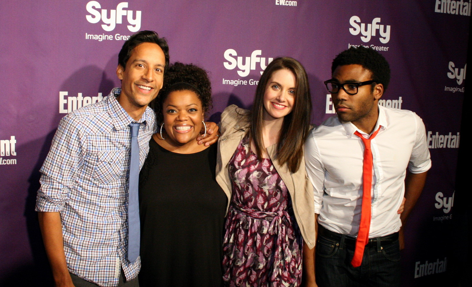 Yvette Nicole Brown, Alison Brie, Danny Pudi and Donald Glover