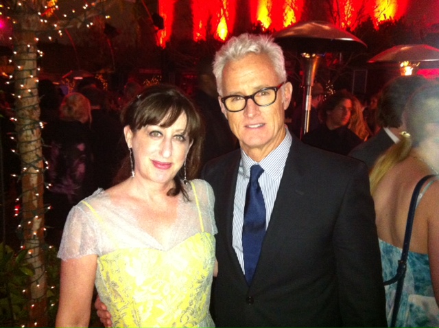 Beth Hall with John Slattery at Mad Men Season 5 Premiere