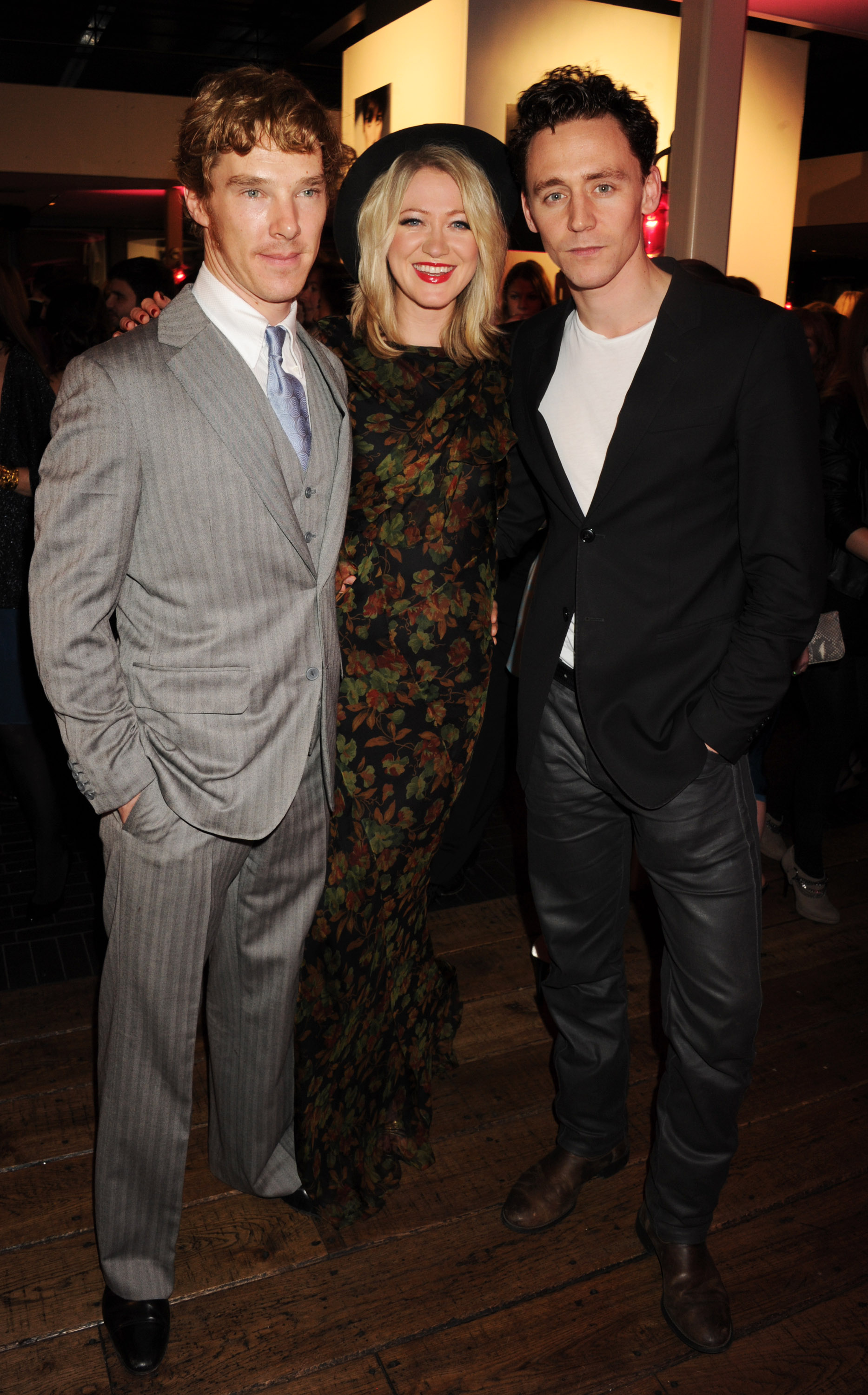 Siobhan Hewlett, Benedict Cumberbatch and Tom Hiddleston attend InStyle