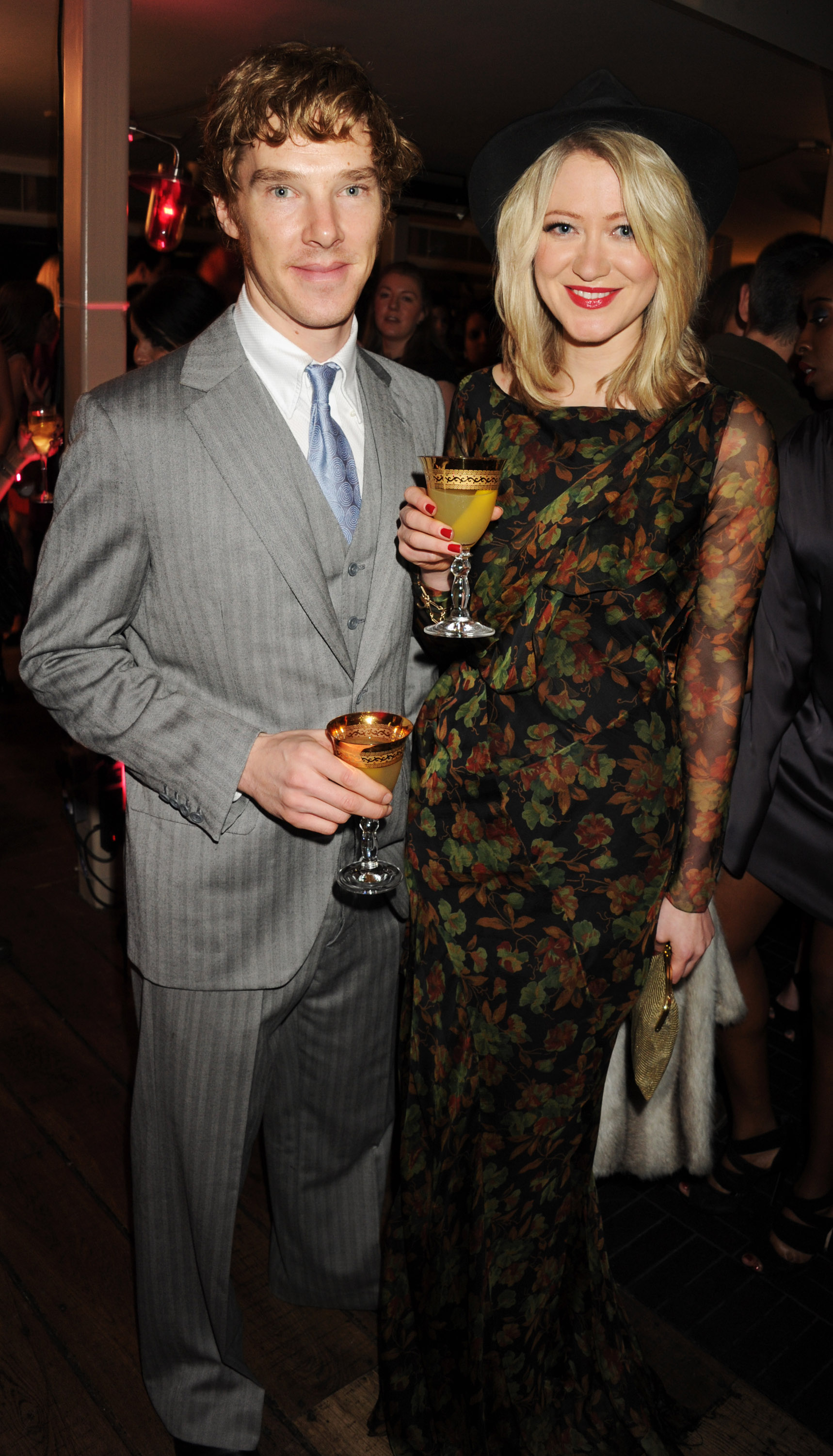 Benedsict cumberbatch and Siobhan Hewlett attend InStyle