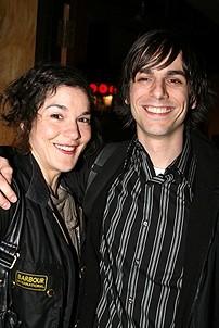 Heather Goldenhersh and Lucas Papaelias at the Off-Broadway opening of 