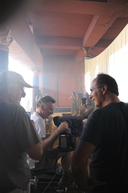 Brando Quilici and Martin Kenzie on the set of 