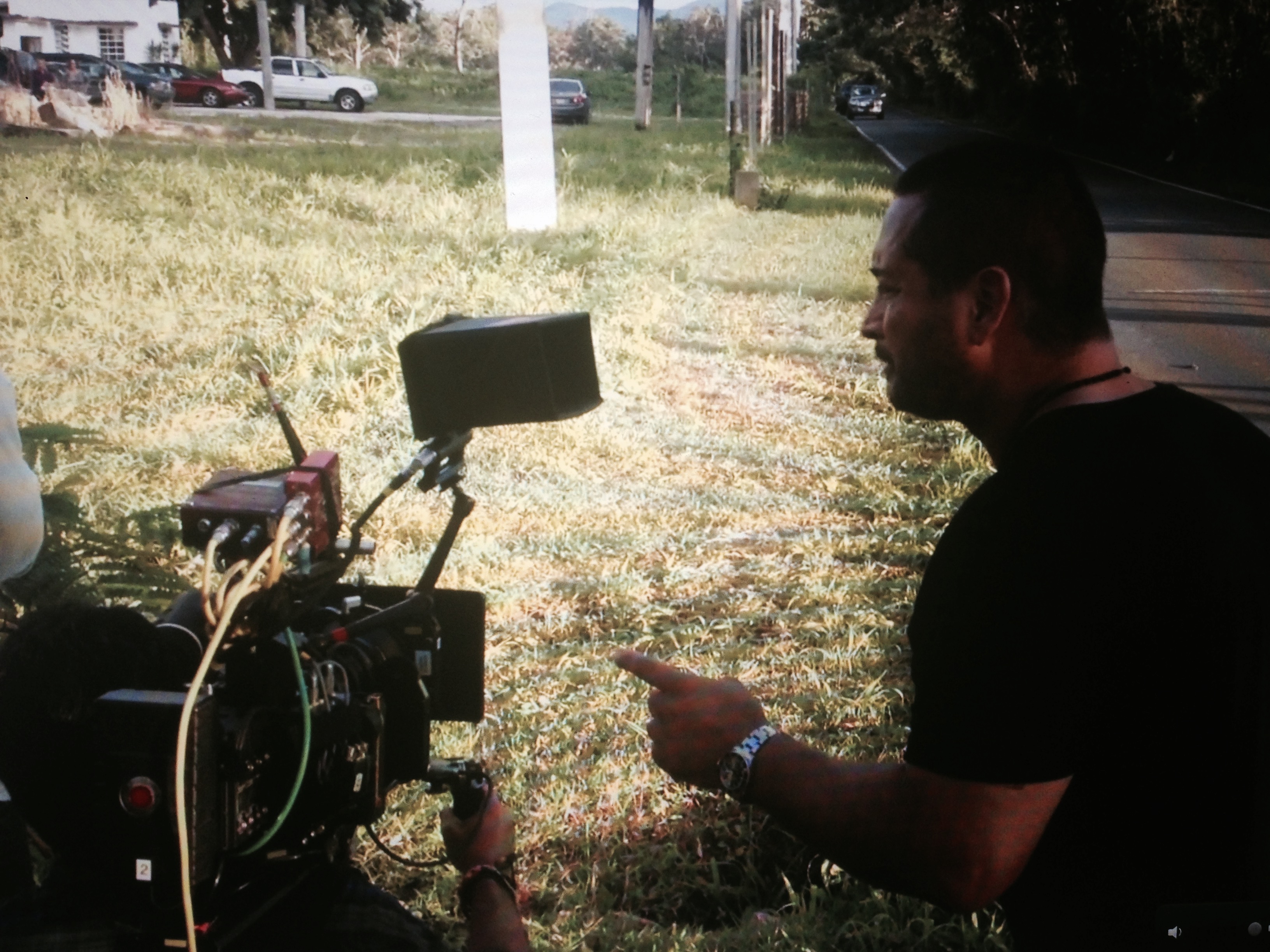 On location in Puerto Rico for the film 