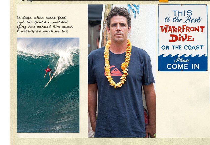 Peter Mel, Quiksilver Waterman Collection ad.