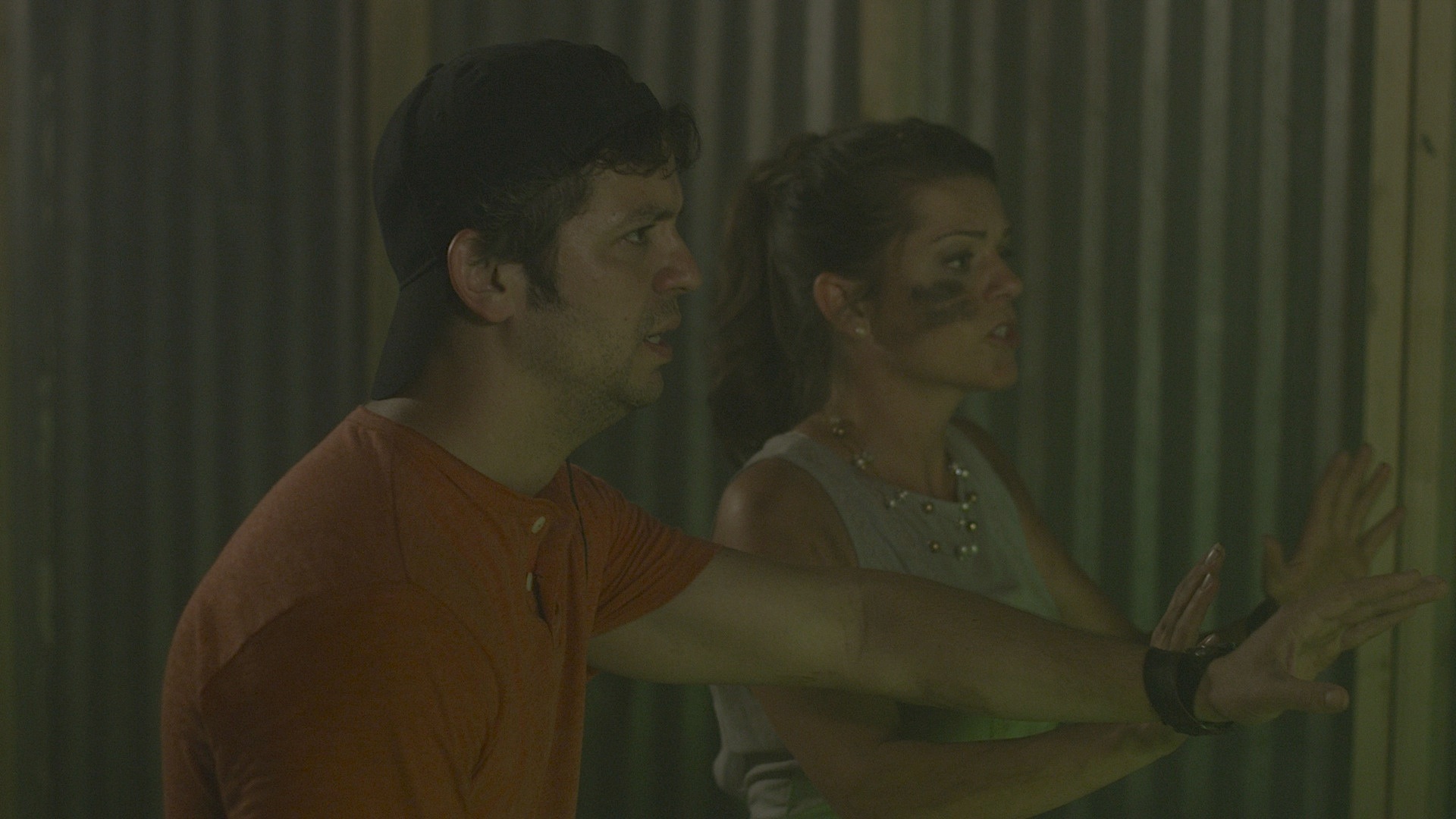 Todd Jenkins as Aaron and Mindy Raymond as Kendall Sharp in BIGFOOT WARS.