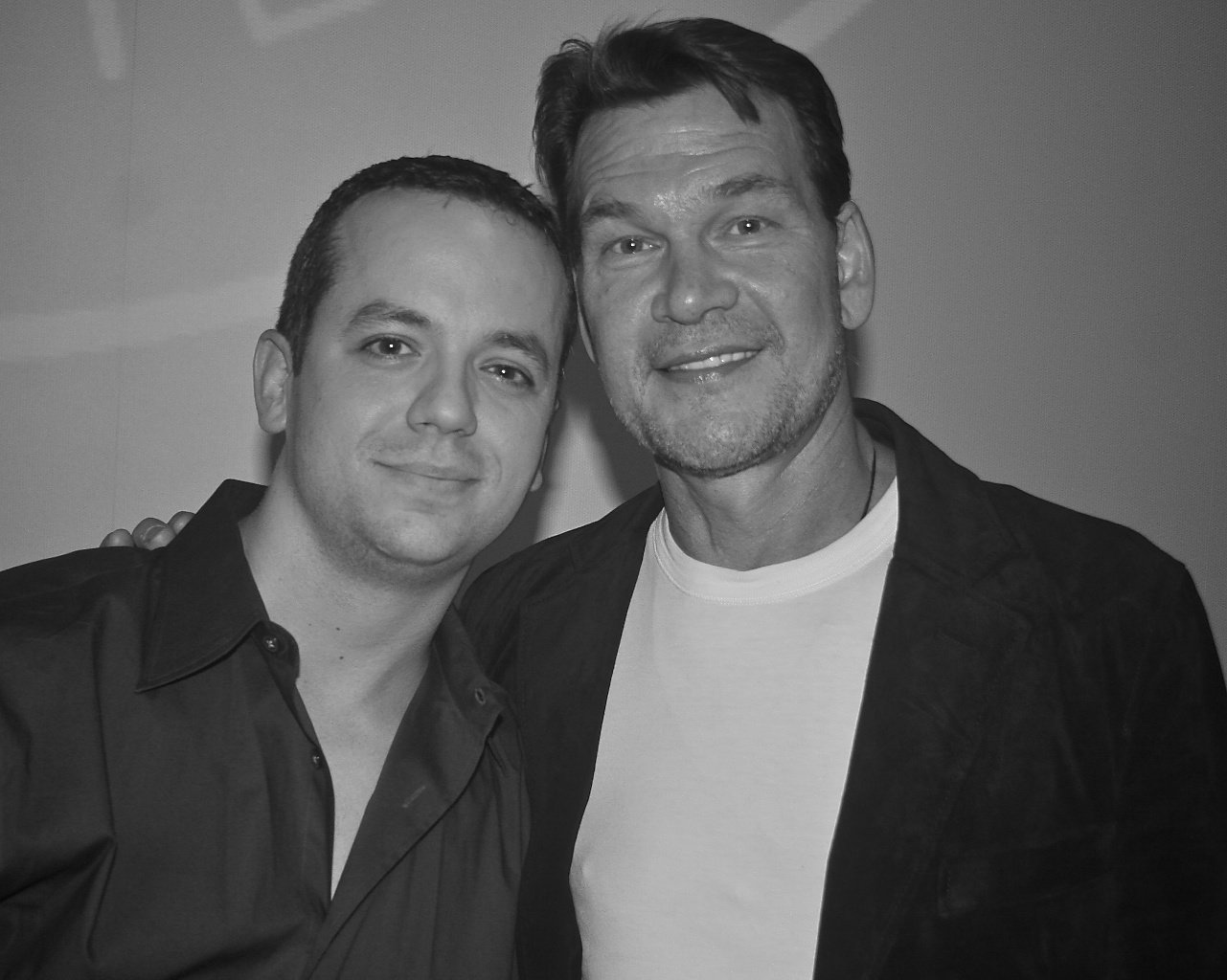 Todd Jenkins and Patrick Swayze at the premier of the film JUMP.