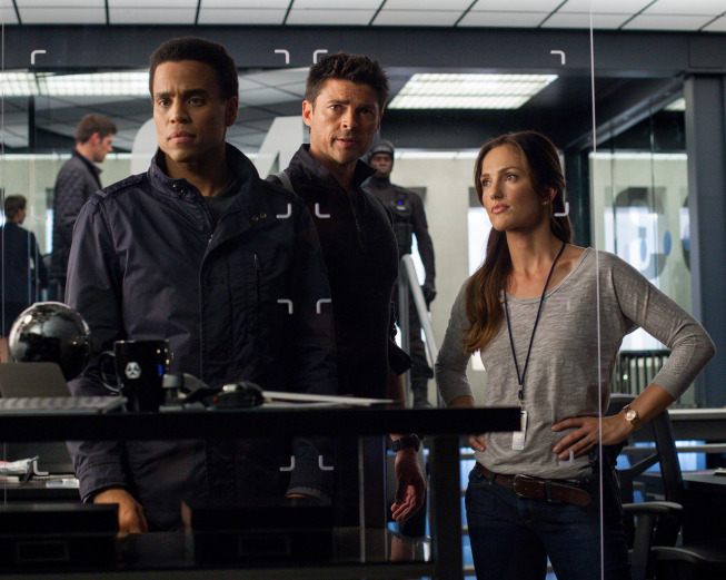 Still of Karl Urban, Michael Ealy and Minka Kelly in Almost Human (2013)