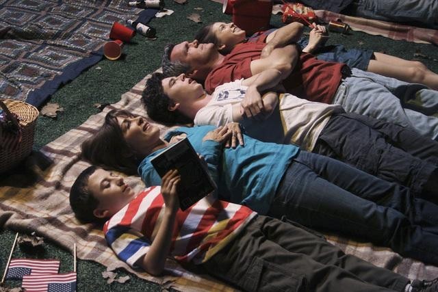 Still of Patricia Heaton, Neil Flynn, Eden Sher and Atticus Shaffer in The Middle (2009)