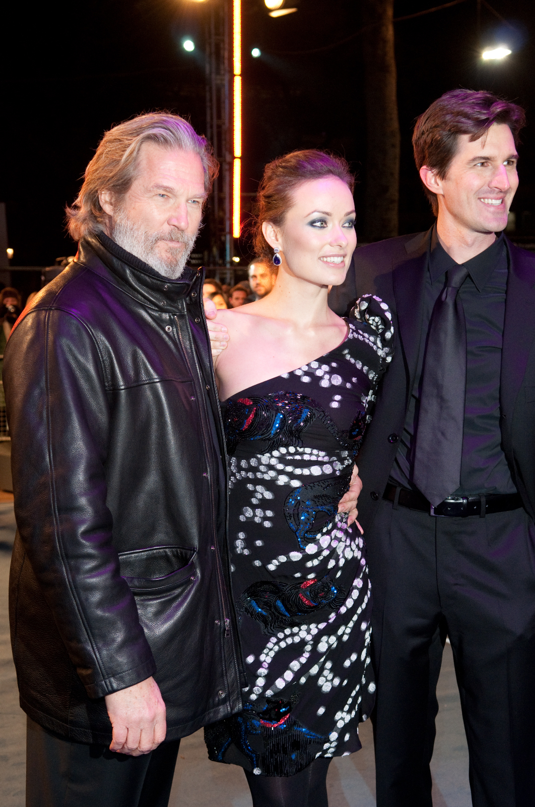 Jeff Bridges, Olivia Wilde and Joseph Kosinski at event of Tronas: Palikimas (2010)