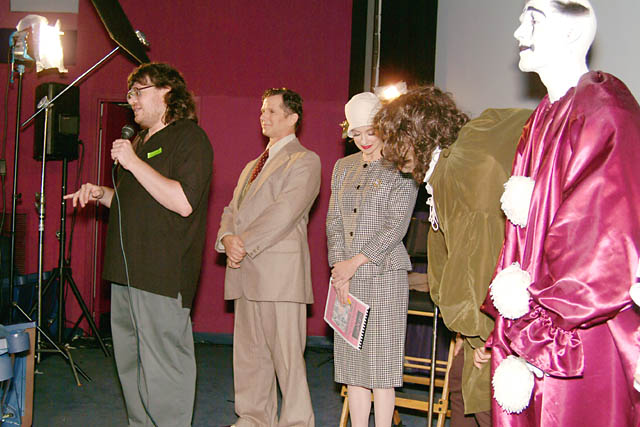 Scott Essman with Mark Arnott, Robbie Troy, Perry Shields, and Cory Sylvester at the October 16, 2004 tribute to Lon Chaney