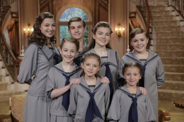 Still of Joe West, Michael Nigro, Paul Drinkwater, Ariane Rinehart, Ella Watts-Gorman and Peyton Ella in The Sound of Music Live! (2013)