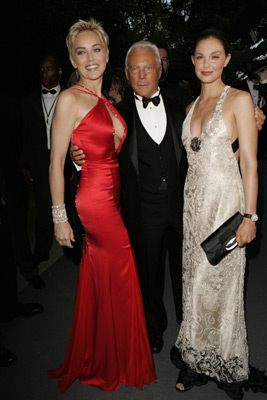 Ashley Judd, Sharon Stone and Giorgio Armani