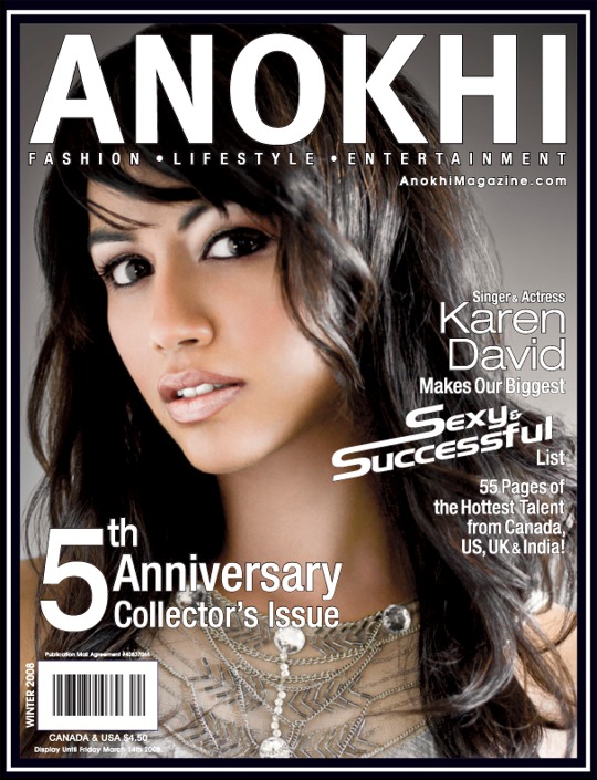 On the cover of Anokhi Magazine. Available in Canada, U.S and UK