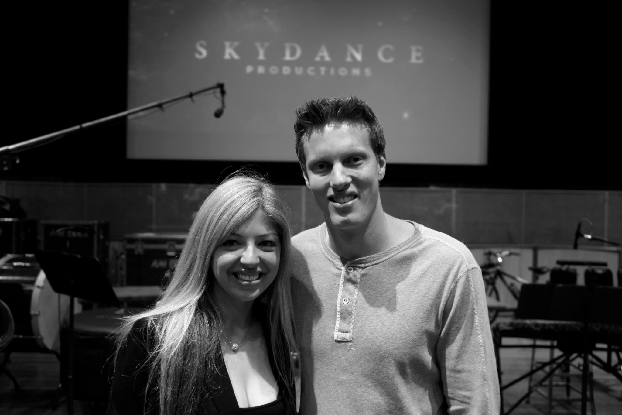 With David Ellison at the scoring session of Skydance Productions Logo - Warner Brothers Scoring Stage.