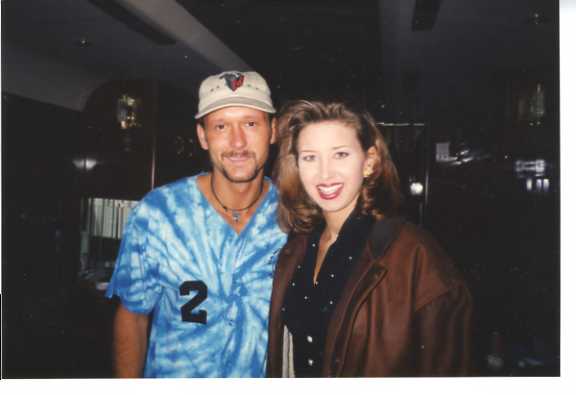 Karmyn Tyller, Miss Louisiana with Tim McGraw in 1995