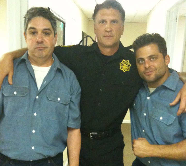 From the set of iCarly. James Giordano, Lance Irwin & Joseph Russo.
