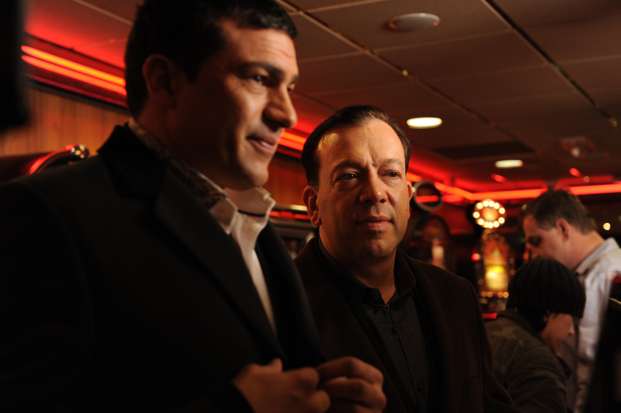 Still of Tamer Hassan and Terry Stone in Bonded by Blood (2010)