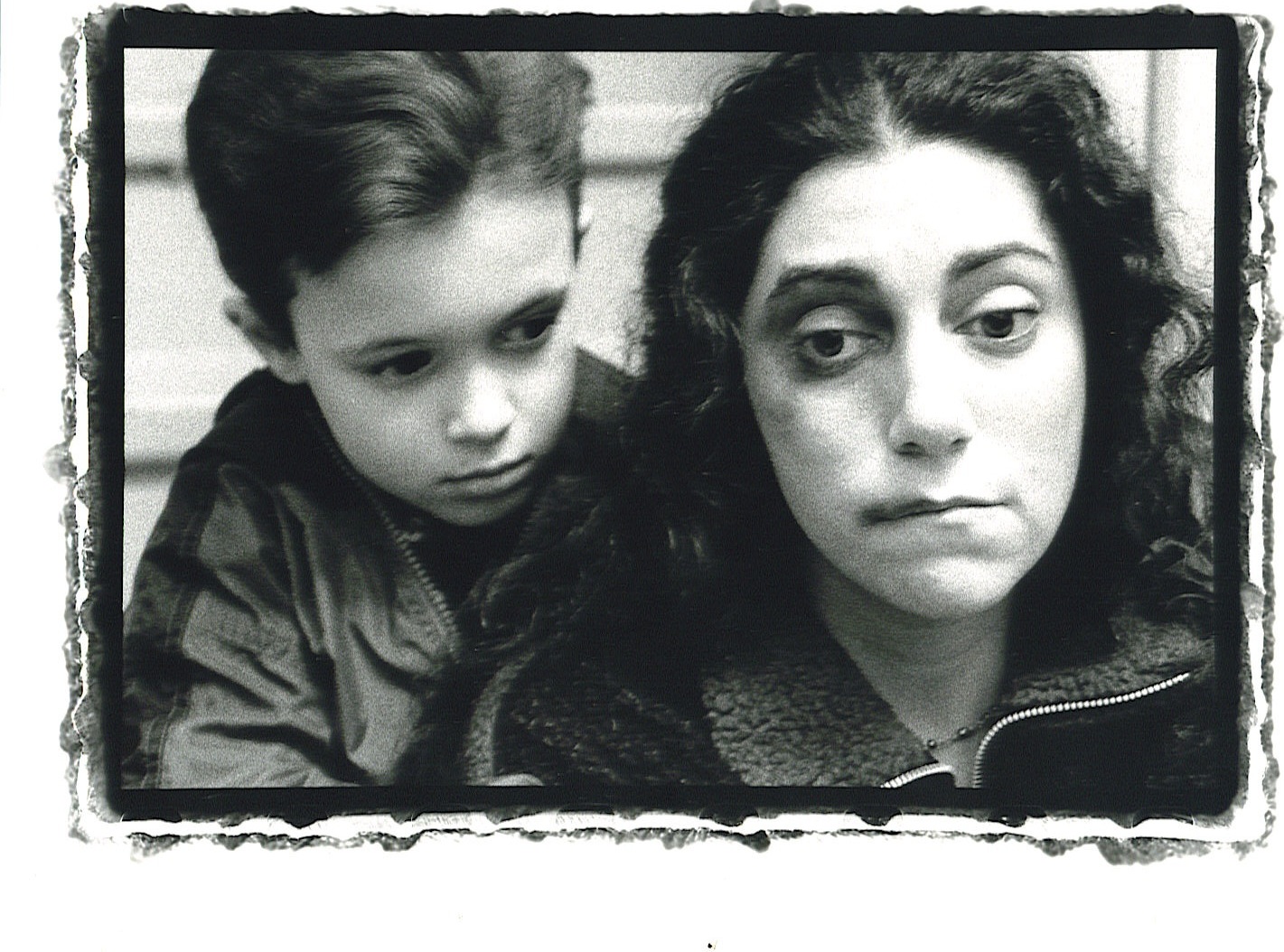 Toni D'Antonio and Jake Friedland as Mother & Son for promotional photo stills for the feature film NO ALTERNATIVE, written by Toni D'Antonio and produced by Shake The Tree Porductions