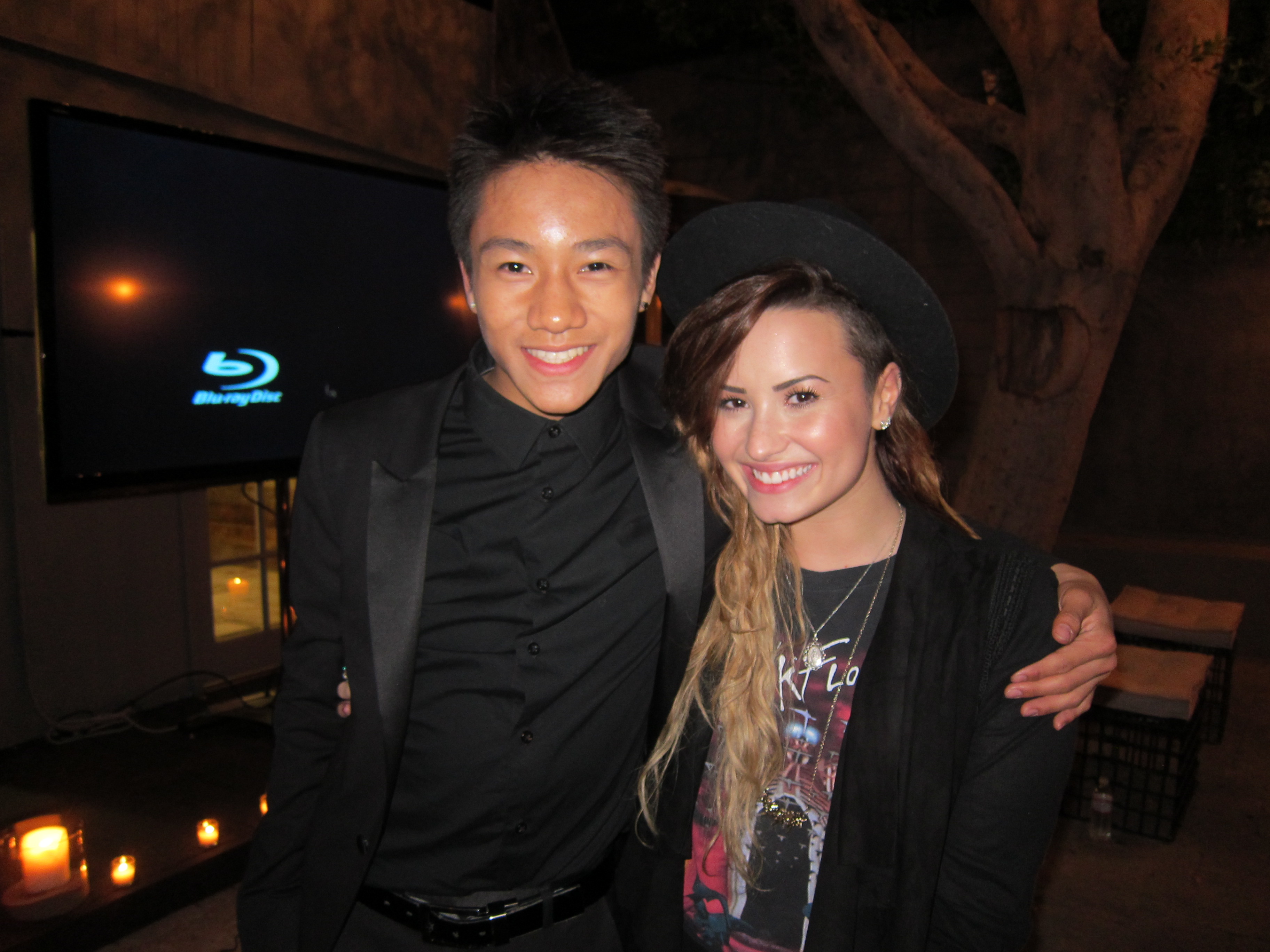 Brandon Soo Hoo with Demi Lovato at From Dusk Till Dawn Miramax Screening After Party on May 20, 2014