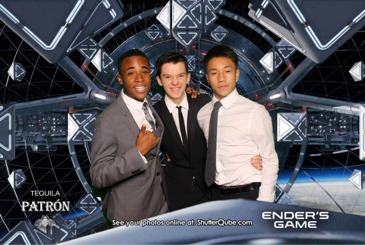 Brandon Soo Hoo with Asa Butterfield and Khylin Rhambo at Summit Entertainment's Ender's Game After Party in Hollywood, Ca. on Oct 28,2013