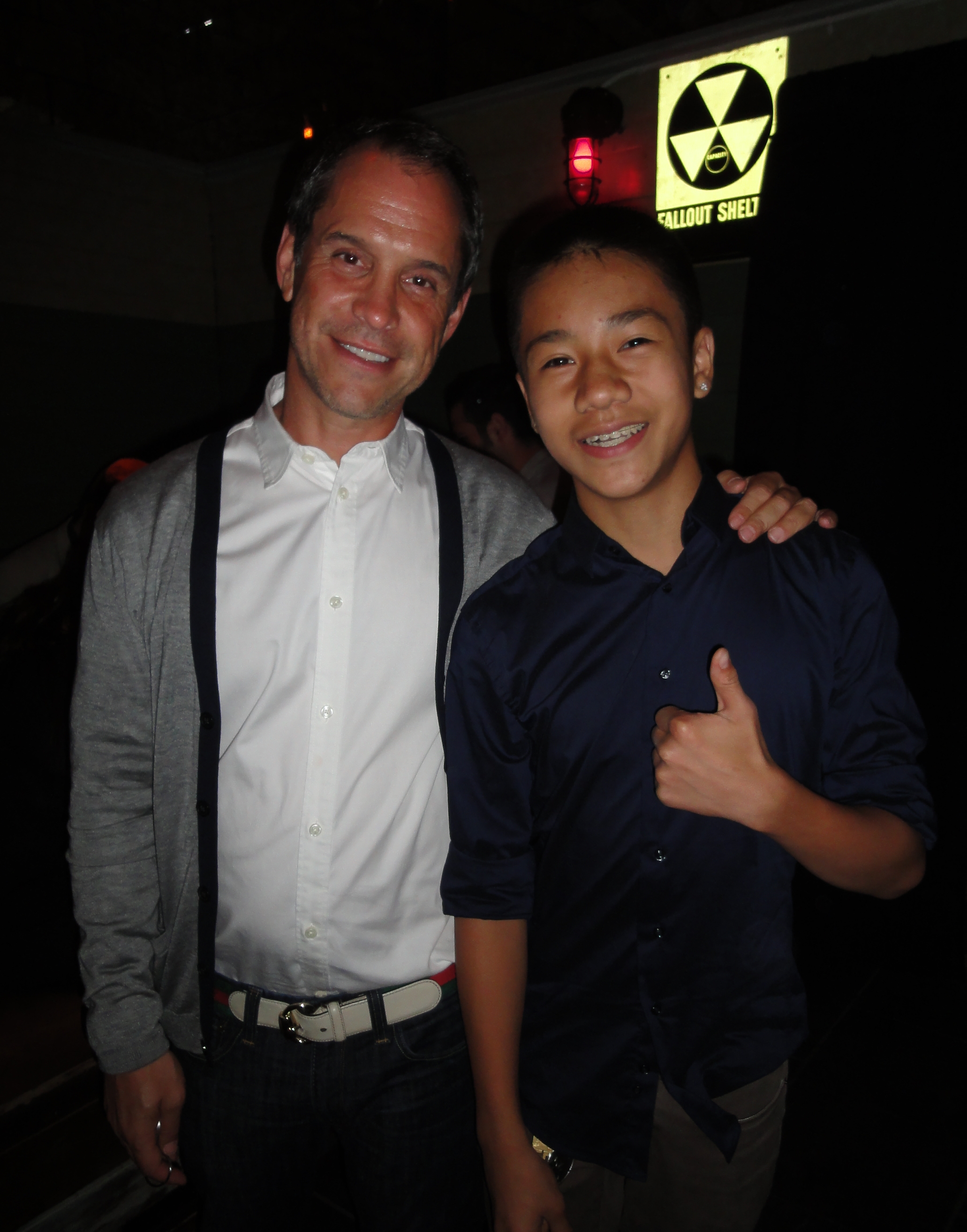 Brandon soo Hoo with Brian Robbins Executive Producer of Supah Ninjas at Wrap Party in West Hollywood