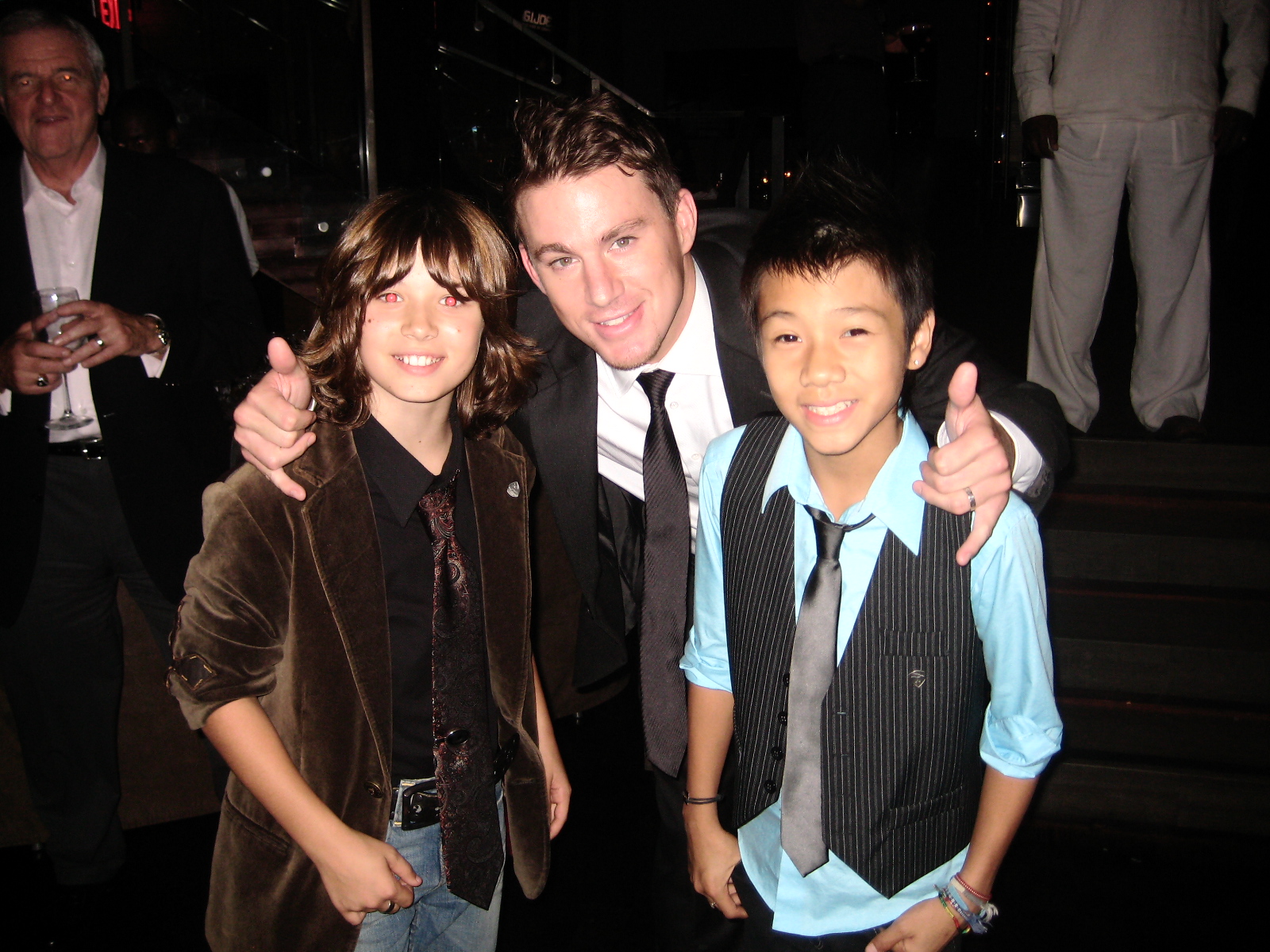 Brandon Soo Hoo with Channing Tatum and Leo Howard at the GI Joe Premiere After Party 08/06/09