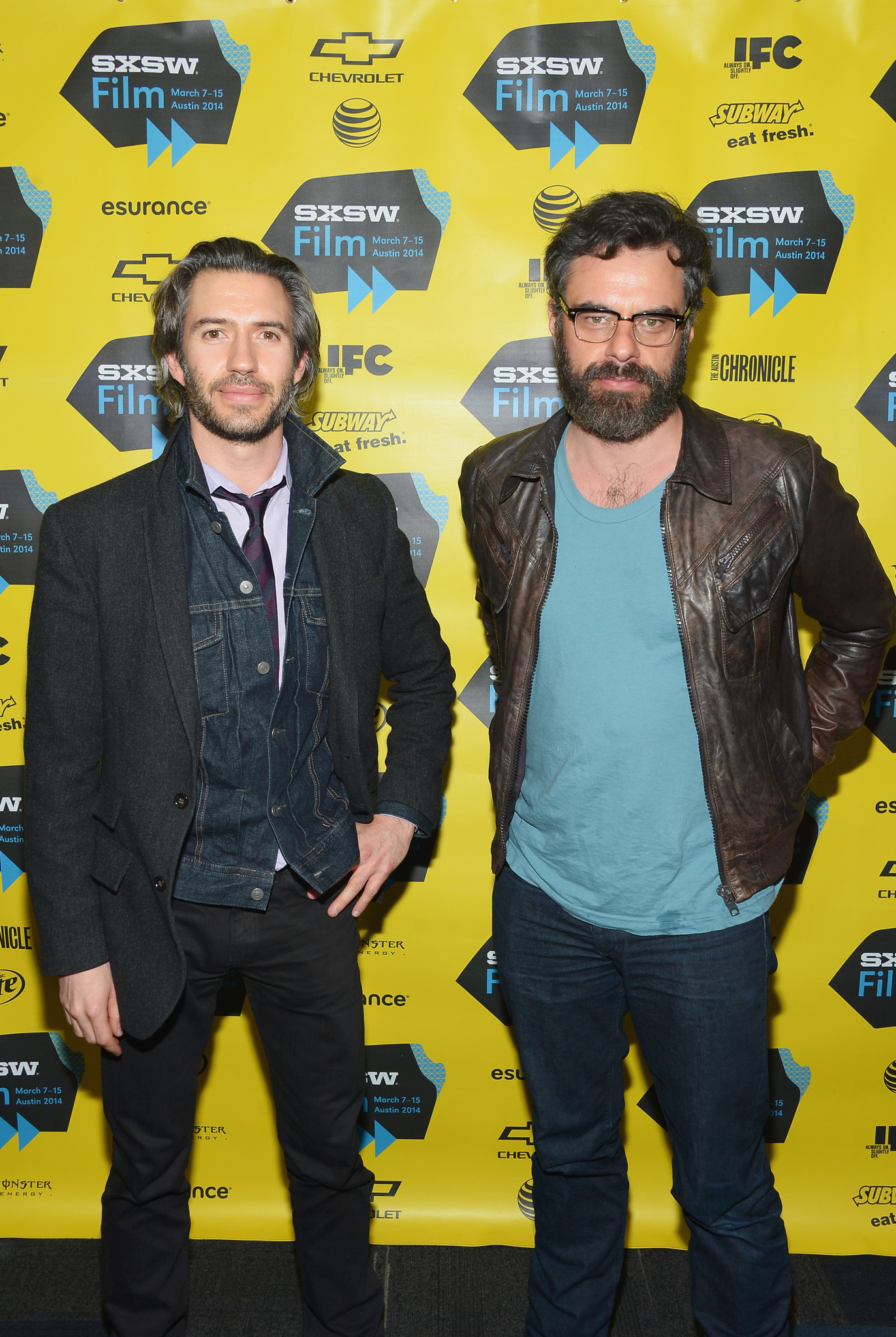Jemaine Clement and Emanuel Michael at event of What We Do in the Shadows (2014)