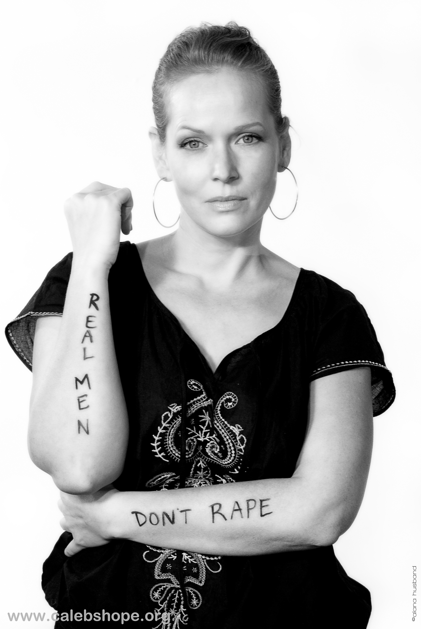 Chelah for the Real Men Don't Rape campaign spearheaded by Caleb's Hope.