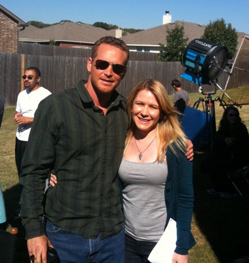 with Cole Hauser on set of 