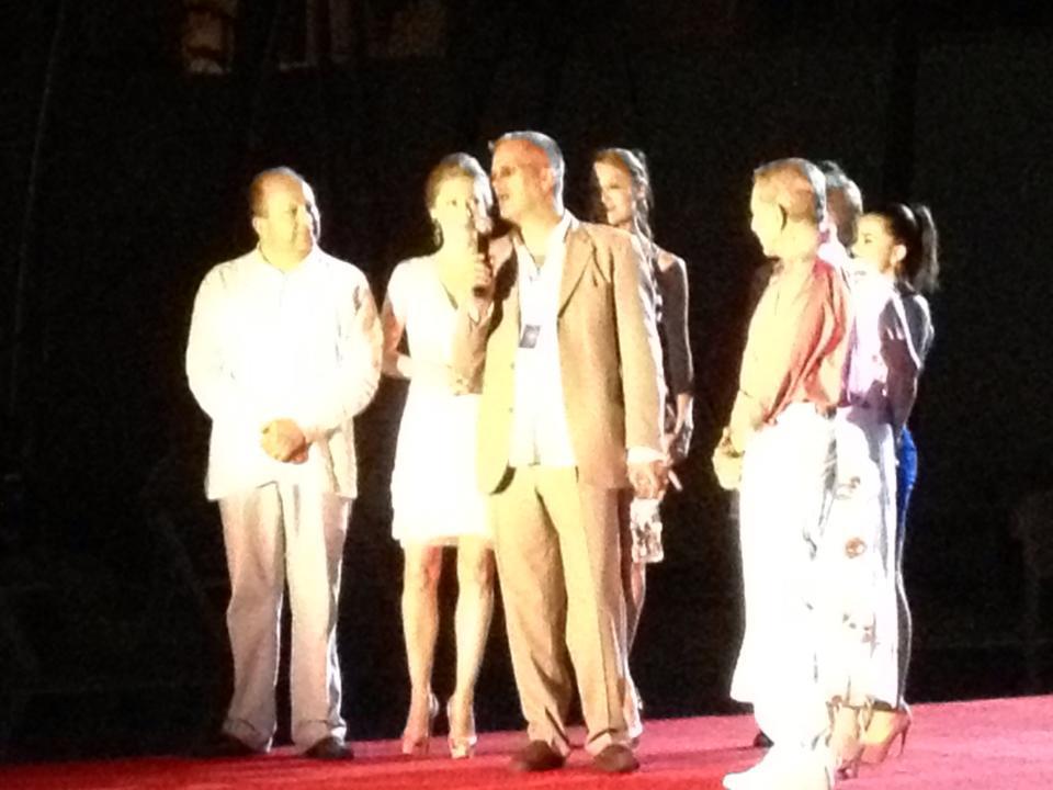 Festival Internacional de Cine de Acapulco (FICA): Victor Sotomayor, Edith Gonzalez, Antonio Zavala Kugler and Governor Miguel Aleman.