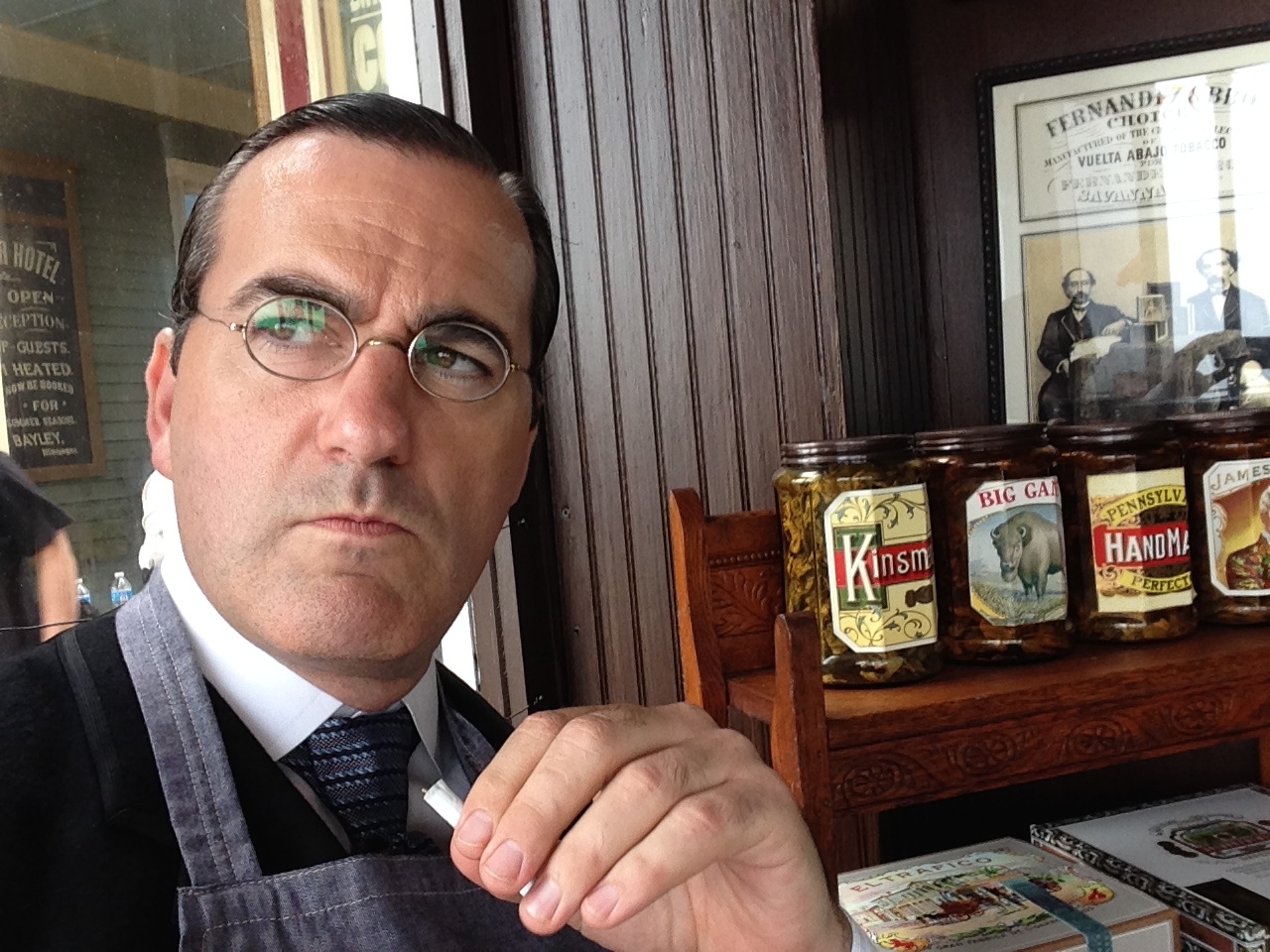 On the set of Boardwalk Empire.